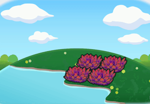 Hydrated Red Tall Grass habitat in Pokopia