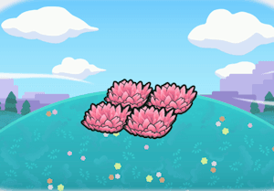 Elevated Pink Tall Grass habitat in Pokopia