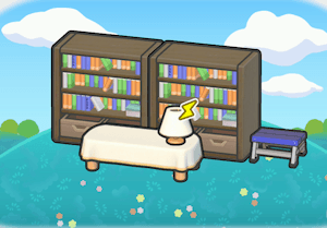 Mini Library habitat in Pokopia
